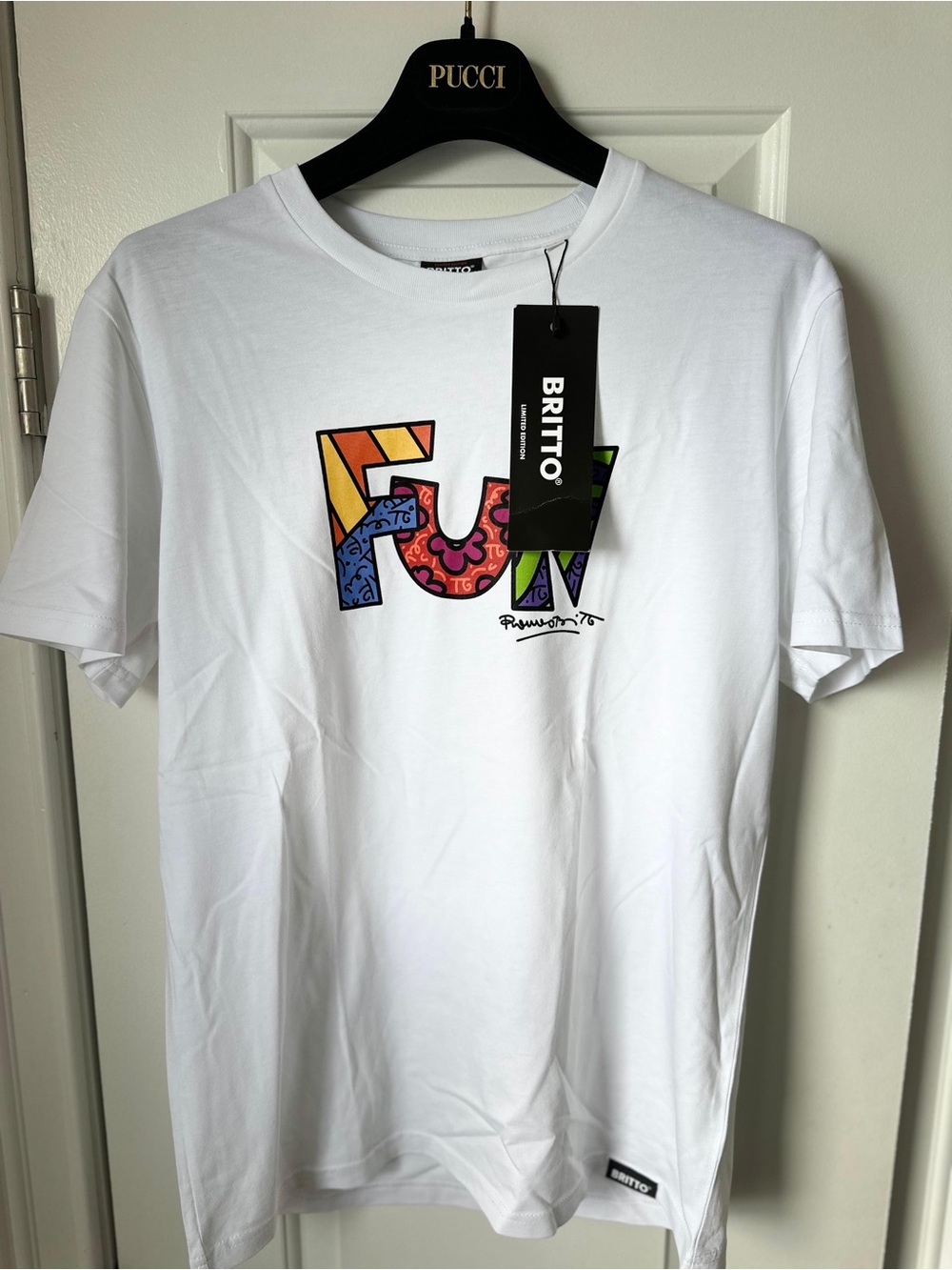 White Graphic 'FUN' Logo Tee - unisex